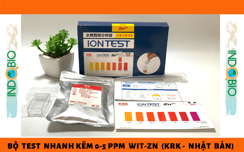 BỘ TEST NHANH KẼM TRONG NƯỚC THẢI XI MẠ WIT-ZN KRK NHẬT BẢN, 0-5 PPM
